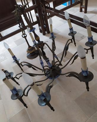 lampadario vintage antico