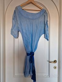 blusa Kontessa azzurra