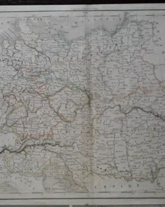 Carta geografica dei primi dell'Ottocento 
