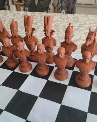 SET PEDINE PER SCACCHI A TEMA EGIZIO STAMPATO 3D