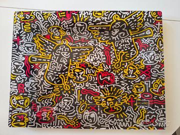 Vassoio in plexiglass vintage Keith Haring