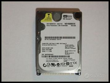 HARD DISK 2.5 IDE 160GB E 250GB E IDE M-SATA