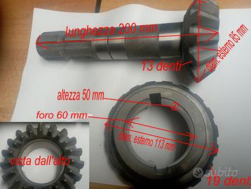 Coppia conica fresa muratori
