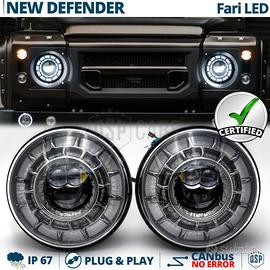 Fari LED per New Defender 07-16 OMOLOGATI Angel