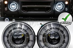 Fari LED per New Defender 07-16 OMOLOGATI Angel