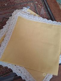 set tovaglioli vintage con trina