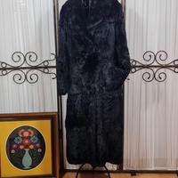 Stupendo  cappotto in vero lapin nero