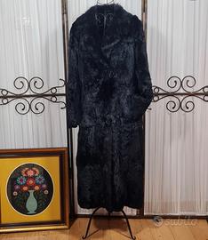 Stupendo  cappotto in vero lapin nero