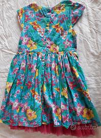 Vestito per bambina senza maniche a fiori