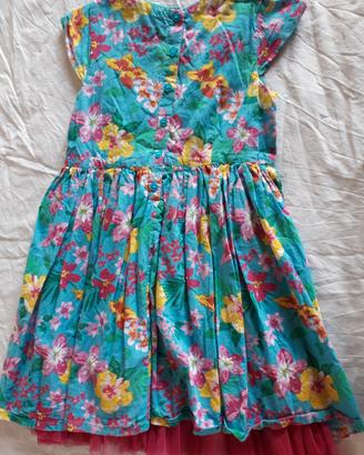 Vestito per bambina senza maniche a fiori