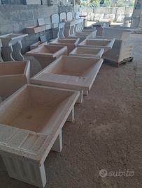 lavelli in cemento e graniglia di  marmo 