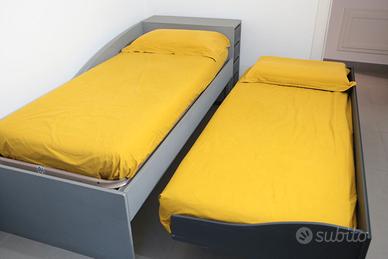 letto doppio estraibile con cassettiera