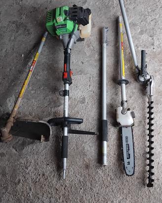 decespugliatore con accessori 