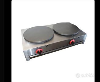 Crepiera professionale gas doppia