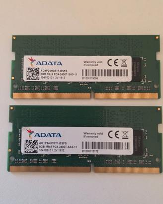 Adata 16GB RAM (x2 8GB)  DDR4