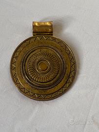 Pendente ottone realizzato a mano etnico