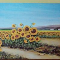 Quadro campo di girasoli