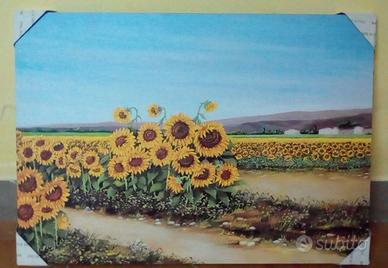 Quadro campo di girasoli