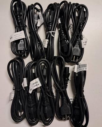 10 Cavi Alimentazione PC Monitor Stampanti