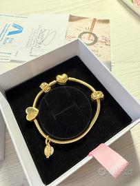 Set Pandora gold Milano - bracciale + 4 charm