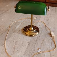 Lampada Churchill vintage ottone e vetro