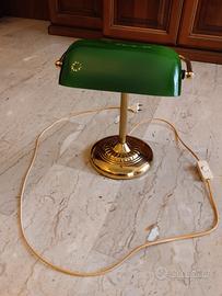 Lampada Churchill vintage ottone e vetro