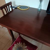 Tavolo Legno Noce Scuro 