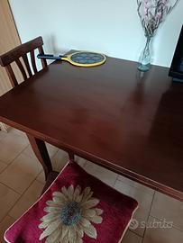Tavolo Legno Noce Scuro 