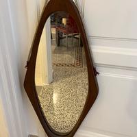 Specchio teak scandinavo anni 50