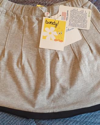 gonna in felpa garzata bambina