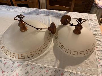 Coppia lampadari a campana 