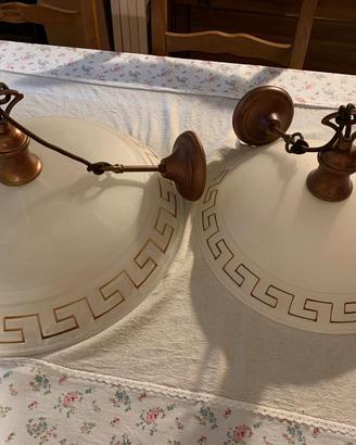 Coppia lampadari a campana 