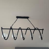 Lampadario 5 luci metallo nero