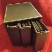 raccoglitore porta CD in pelle nera 