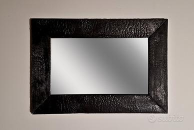 Specchio Retroillumnato in Legno Carbon