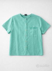 Camicia vintage Luisa Spagnoli verde menta L/XL