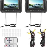 2x Schermi Auto Poggiatesta 7” Lettore Dvd NUOVI