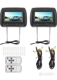 2x Schermi Auto Poggiatesta 7” Lettore Dvd NUOVI