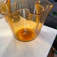 Vaso Venini Murano ambra firmato  Venini 98