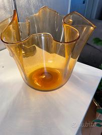 Vaso Venini Murano ambra firmato  Venini 98