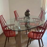 tavolo con 4 sedie Kartell 