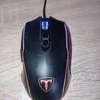 Mouse da gaming con luci LED e tasti laterali