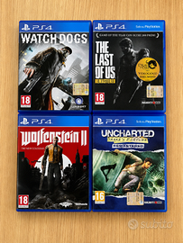 4 giochi PS4 - singoli o in blocco