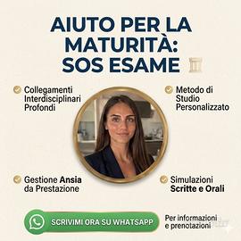 Aiuto compiti, esame di maturità e aiuto debiti