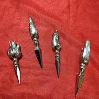 set 4 coltellini per formaggio Silver plated 