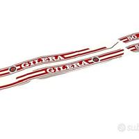 adesivi gilera 50 touring aufkleber rosso -bianco