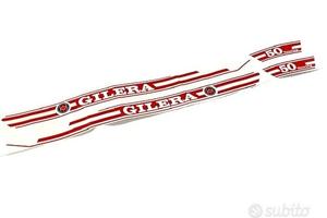 adesivi gilera 50 touring aufkleber rosso -bianco