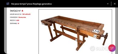 tavolo falegname antico