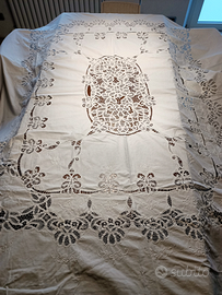 Grande tovaglia pizzi e merletti vintage
