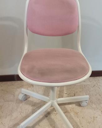 Sedia da scrivania girevole e regolabile con ruote